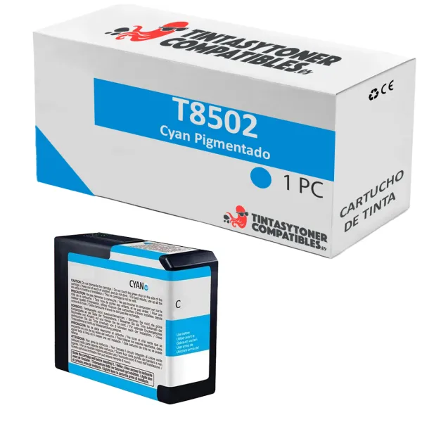 Produto Cartucho de tinta compatible Epson C13T850200 Cian · 80 ml Imagem