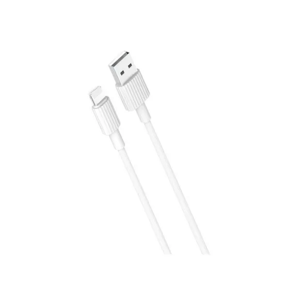 Product Cable USB-A Lightning Carga + Transmision de Datos Alta Velocidad 2.4 A 1 m Blanco XO Image
