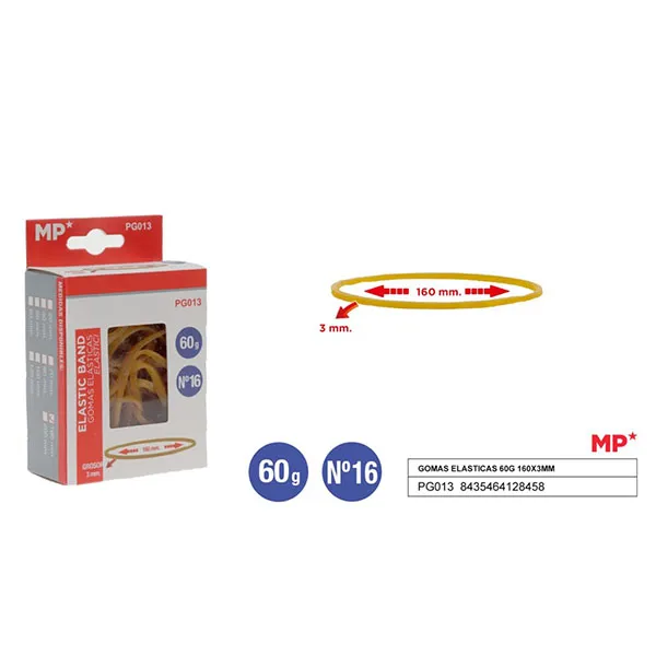 Produto Gomas Elasticas 60g 160x3mm Imagem