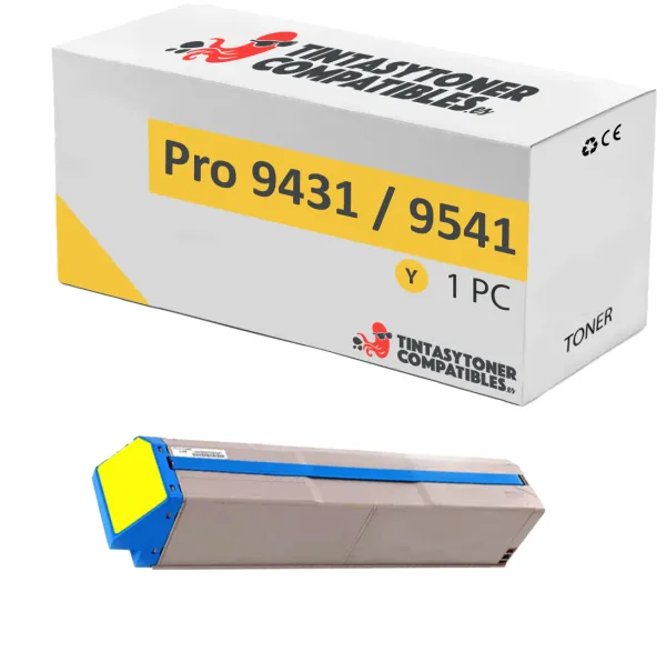 Product Tóner compatible OKI 45536553 Amarillo · 43.000 páginas Image
