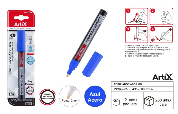 Producto Rotulador pintura acrilica azul Artix Imagen
