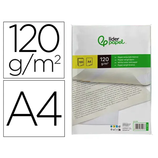 Producto Papel Verjurado Blanco A4 120g/m2 100 Hojas Imagen