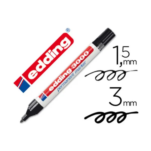 Producto Edding rotulador permanente 3000 negro Imagen
