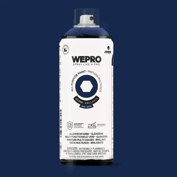 Producto Spray MTN WEPRO Solvent Brillante AZUL YORU - RAL 5013 Imagen