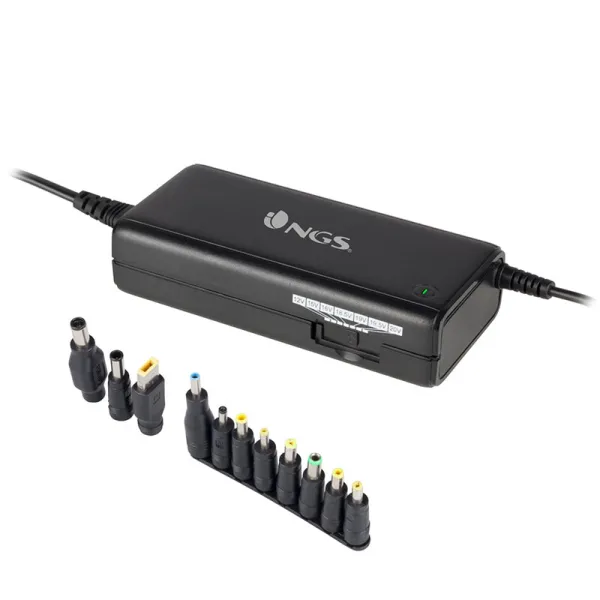 Producto Cargador de Portatil Universal 90W con 11 Adaptadores Voltaje 12-20V Indicador LED - NGS Ban Imagen
