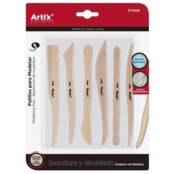Produto Palillos para Modelar de Madera 6u Imagem