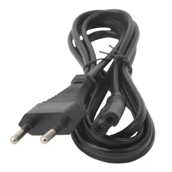 Producto Cable de Alimentación con Clavija Plana de 1,8 m Negro Imagen