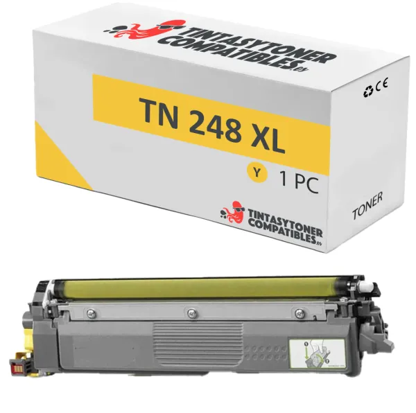 Producto Tóner compatible Brother PC-TN248XLY Amarillo · 2.300 páginas Imagen