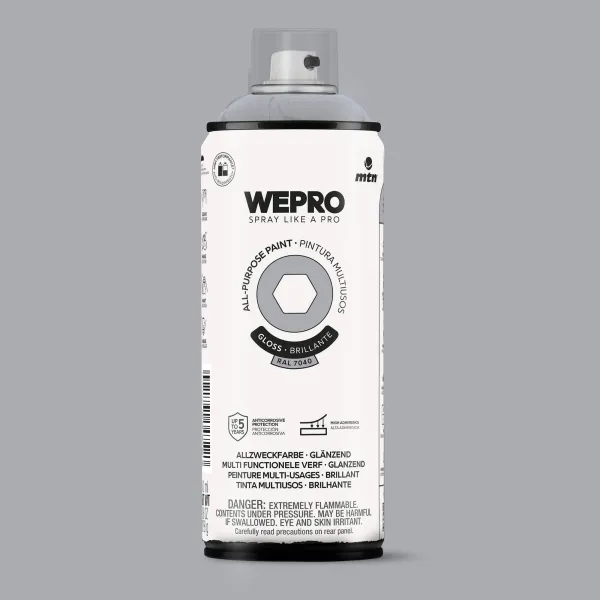Producto Spray MTN WEPRO Solvent Brillante GRIS FIORDO - RAL 7040 Imagen
