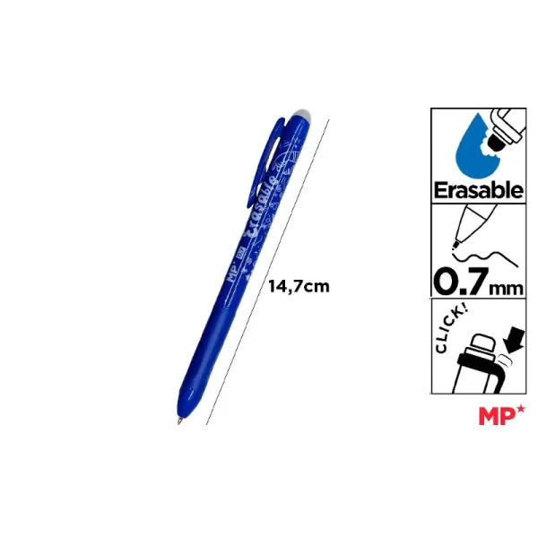 Producto Bolígrafo Borrable con Click Punta 0,7mm Azul Imagen