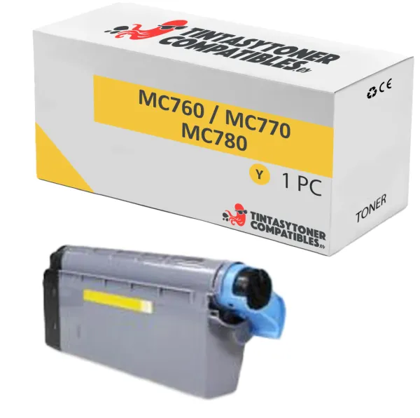 Product Tóner compatible OKI 45396301 Amarillo · 6.000 páginas Image