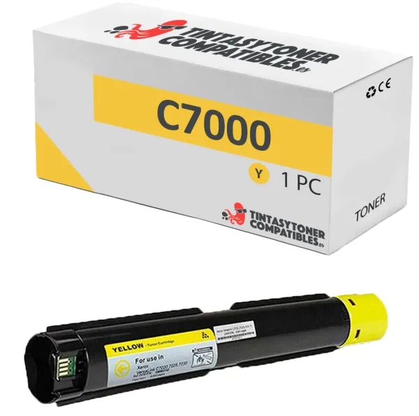 Producto Tóner compatible Xerox 106R03758 Amarillo · 10.100 páginas Imagen
