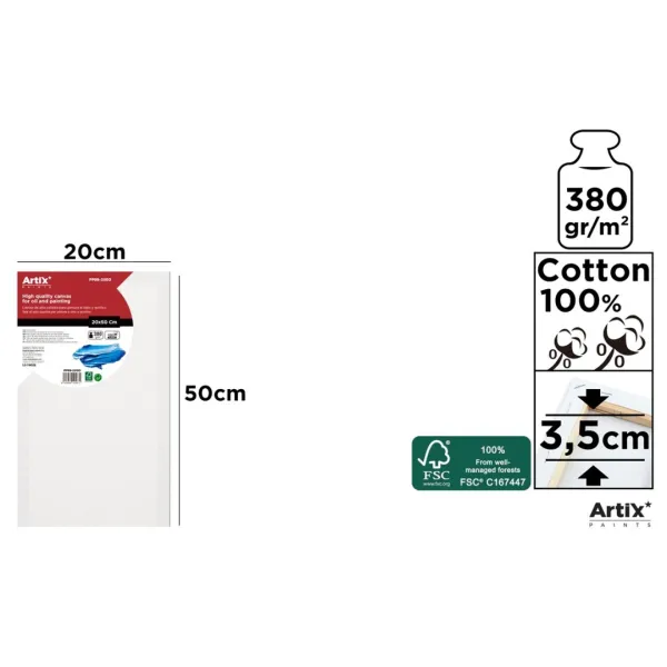 Producto Lienzo Profesional 20x50cm 380g/m2 Imagen