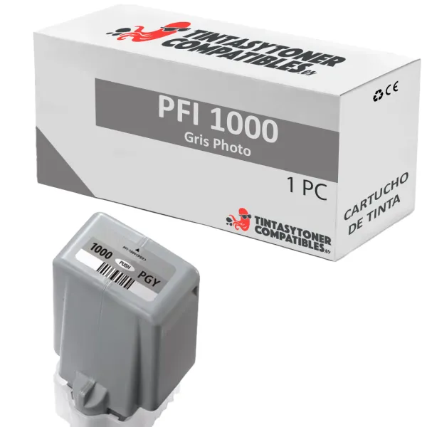 Produto Cartucho de tinta compatible Canon PFI1000PGY · 80 ml Imagem