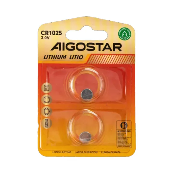 Producto Pila de Botón CR1025 de 3V 2 Uds. Imagen
