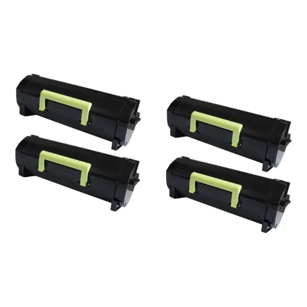 Producto Pack 4 tóner compatibles Lexmark MS310 / MS312 / MS410 / MS415 / MS510 / MS610 negro Imagen