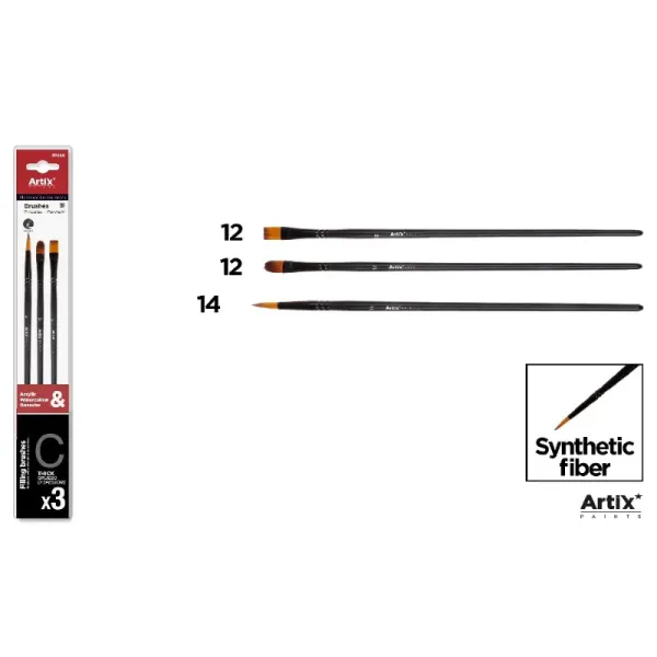 Produto Pincel Profesional Sintetico 3u (12, 12, 14) Imagem