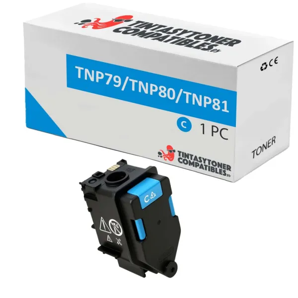 Produto Tóner compatible Konica Minolta AAJW451 Cian · 9.000 páginas Imagem