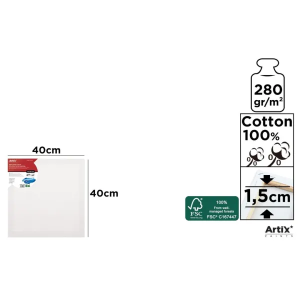 Produto Lienzo Profesional 40x40cm 280g/m2 Imagem