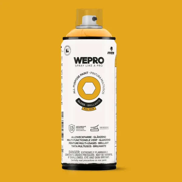 Produto Spray MTN WEPRO Solvent Brillante AMARILLO CALIFORNIA - RAL 1028 Imagem