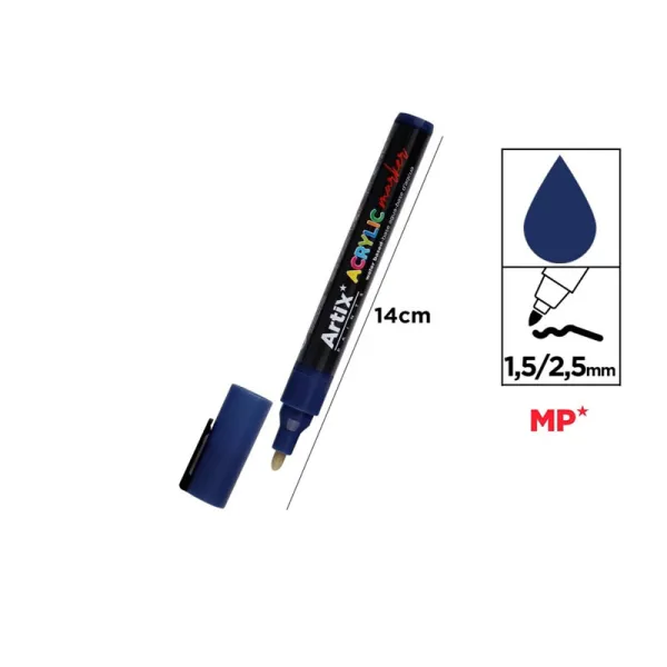 Produto Rotulador Acrílico Azul Oscuro Artix Imagem