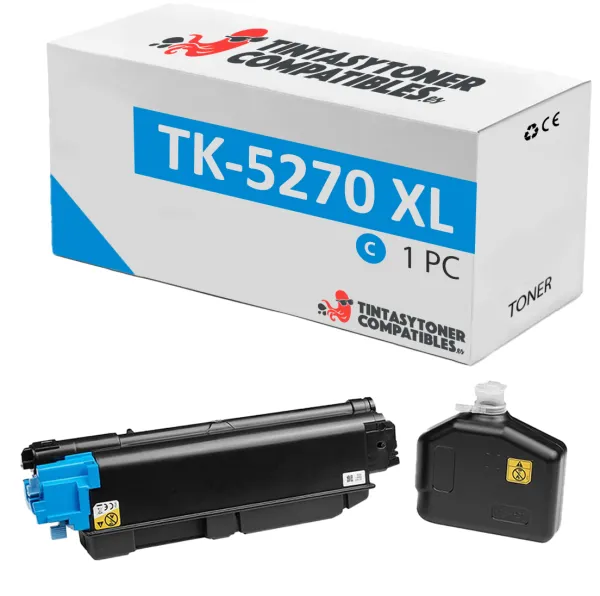 Product Tóner compatible Kyocera 1T02TVCNL0 Cian · 13.500 páginas Image