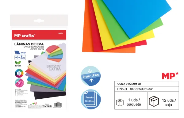 Producto Goma eva 5MM 5U 20*30CM MP Imagen