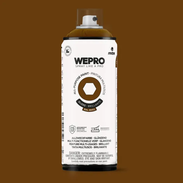 Producto Spray MTN WEPRO Solvent Brillante MARRÓN WHISKEY - RAL 8002 Imagen