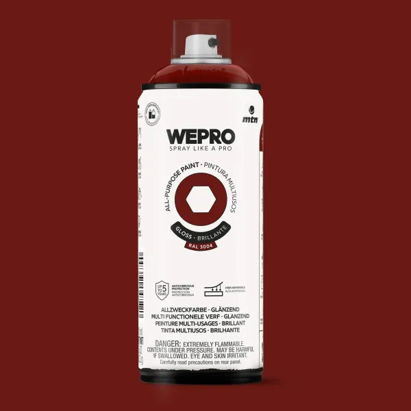 Product Spray MTN WEPRO Solvent Brillante ROJO BACO - RAL 3004 Image