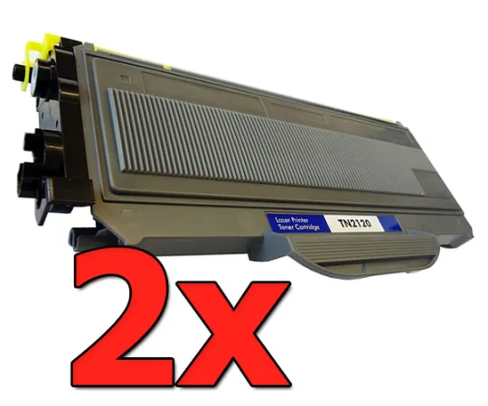 Pack 2 tóner compatibles Brother TN-2120 negro