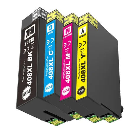 Pack 4 cartuchos de tinta compatibles Epson 408XL amarillo, magenta, negro y cian