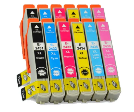 Pack 12 cartuchos de tinta compatibles Epson T243