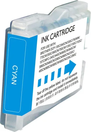 Cartucho de tinta compatible Brother LC1000XL / LC970XL cian · LC1000C
