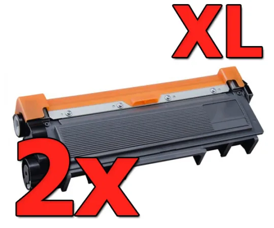 Pack 2 tóner compatibles Brother TN2310 TN2320 XXL negro