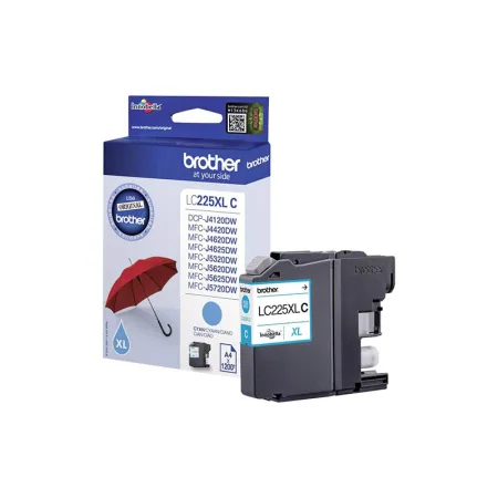 Cartucho de tinta original Brother LC225XL cian · LC225XLCBP
