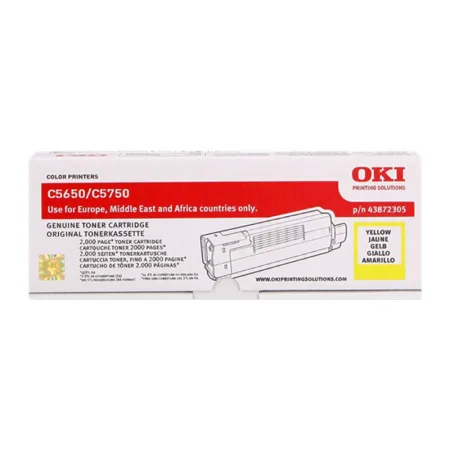 Tóner original OKI C5650 / C5750 amarillo · 43872305