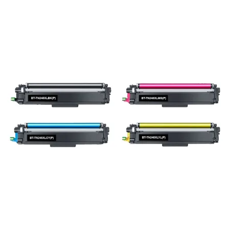 Pack 4 tóner compatibles Brother TN248XL amarillo, magenta, negro y cian