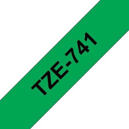 Cinta compatible Brother TZE-741 / Verde TZ-741 negro / verde