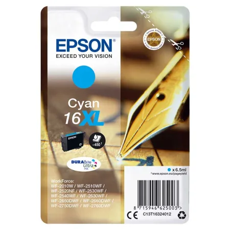 Cartucho de tinta original Epson T1632 cian · C13T16324012