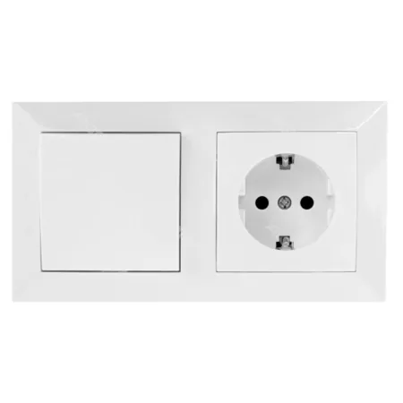 Toma de Corriente Schuko + Interruptor de 2 Vías