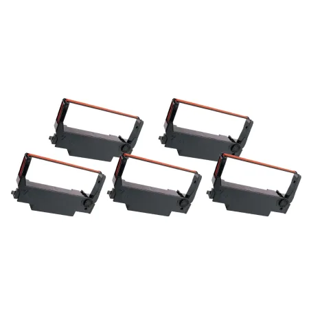 Pack 5 cintas compatibles Epson ERC30 ERC34 ERC38 /Rojo negro / rojo