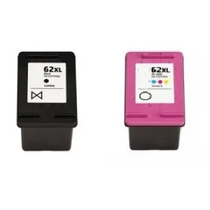 Pack 2 cartuchos de tinta compatibles HP 62 XL negro