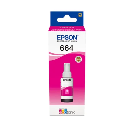 Cartucho de tinta original Epson T6643 Botella magenta · C13T664340