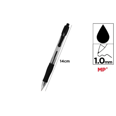 Boligrafo Click Negro Punta 1 mm MP