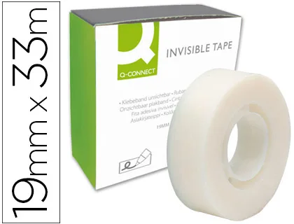 Cinta adhesiva Q-Connect invisible 19mmx33mt