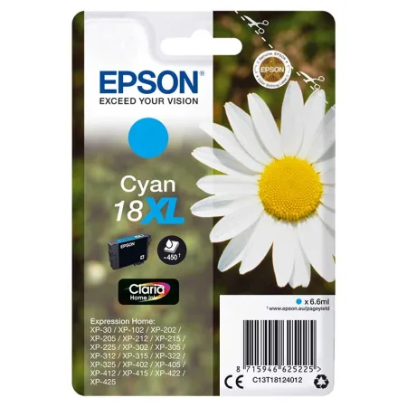 Cartucho de tinta original Epson T1812 cian · C13T18124012