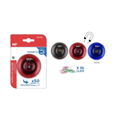 Portaclip Magnetico Redondo + 50 Clips Color