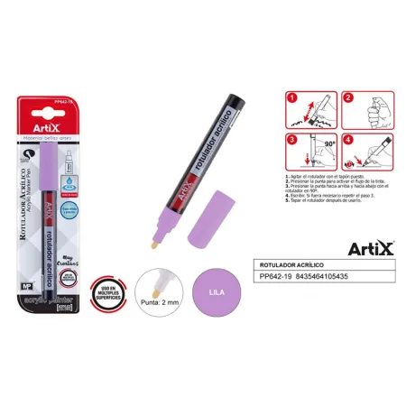Rotulador pintura acrilica lila Artix