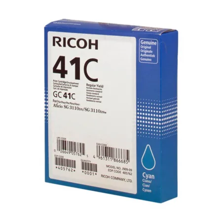 Cartucho de tinta original Ricoh GC41 cian · 405762