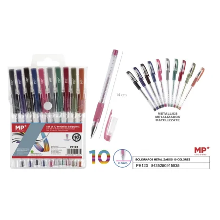 BOLIGRAFOS METALIZADOS 10 COLORES